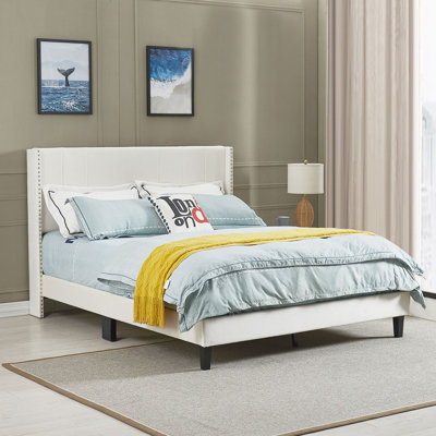 Lit plateforme tapissier Janaila