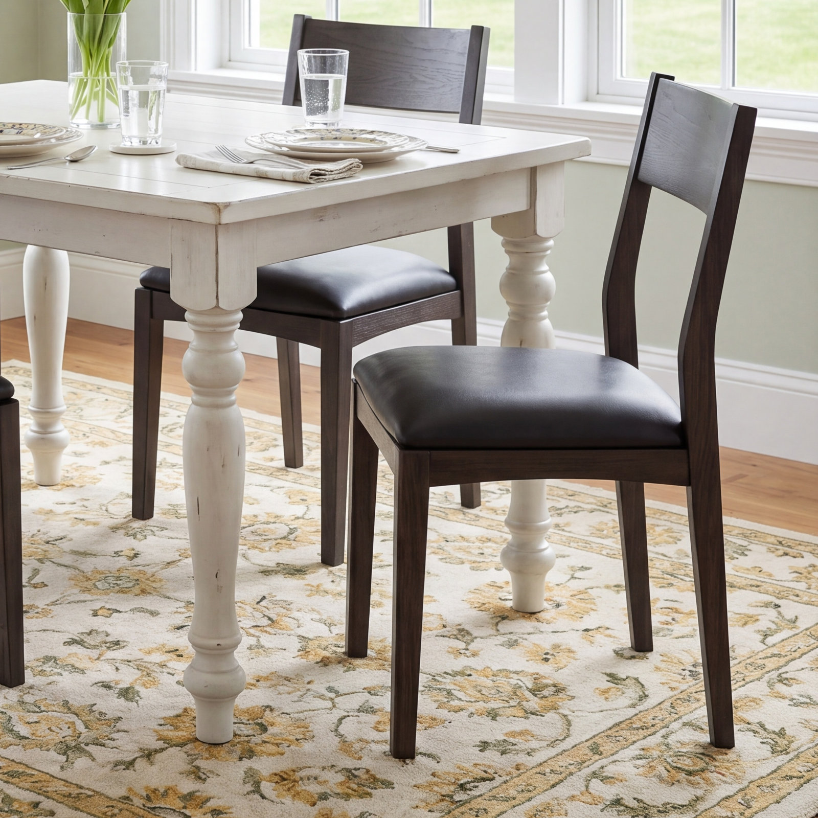 Dorfman Genuine Leather Dining Chair