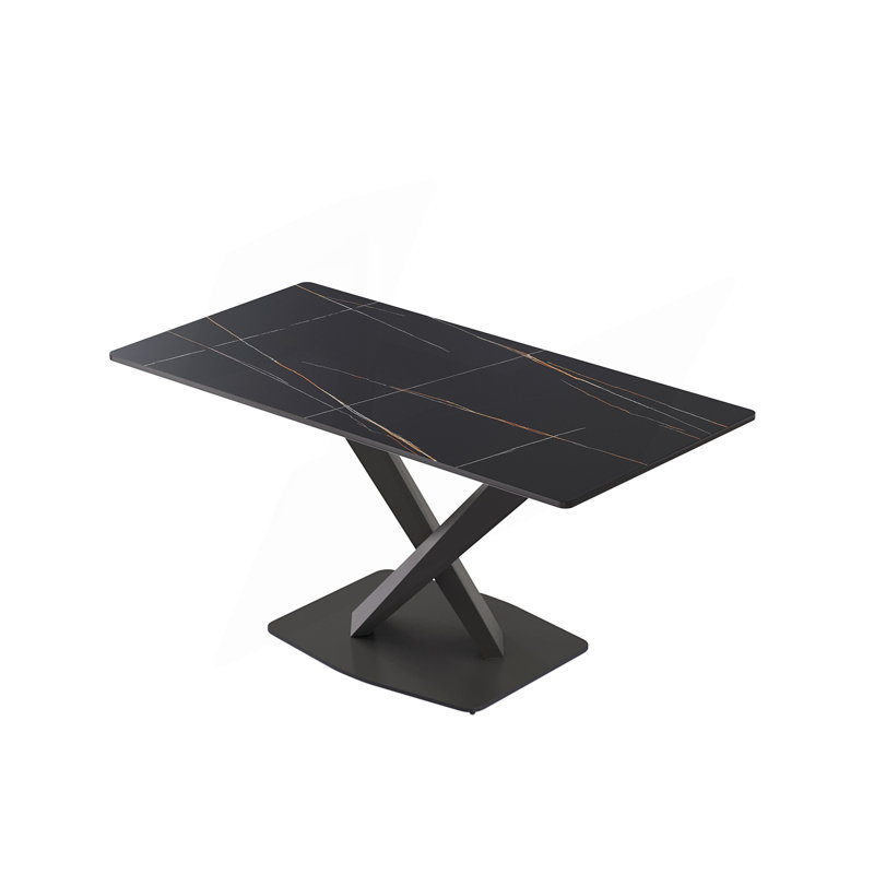 Table de salle à manger 63 po 63 po, Noir, H 29,53 po x L 63 po x l 31,5 po
