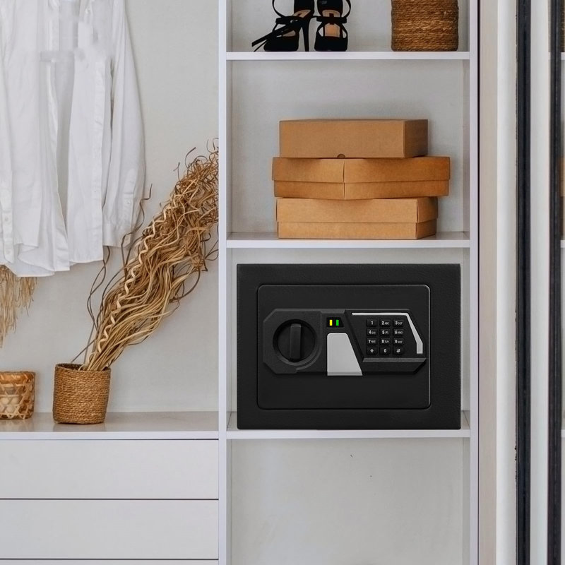 Black Solid Steel Electronic Digital Security Safe Box