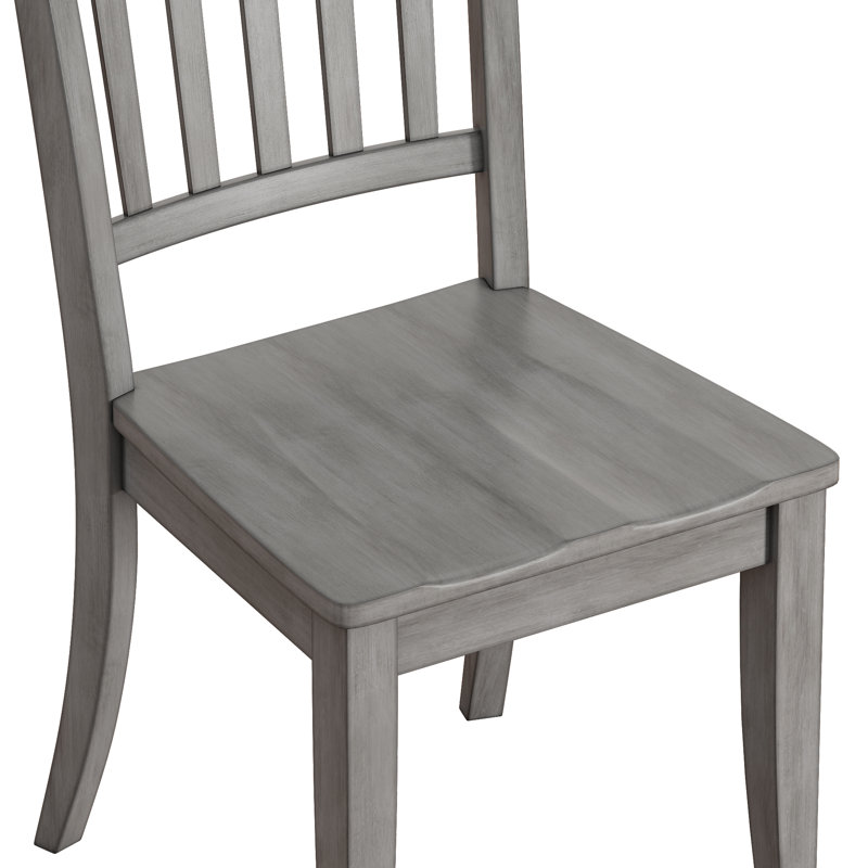 Fortville Solid Wood Counter/Bar Stool, Antique Gray, Counter Stool (24" Seat Height)