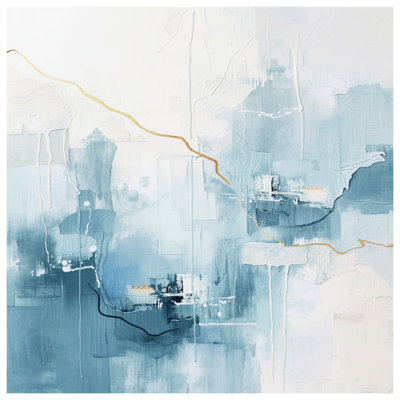 Peinture abstraite, bleu, housses de couette