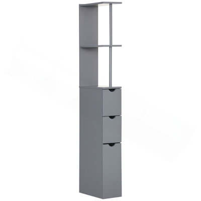 Tour de rangement, organisateur de plancher étroit, armoire de rangement de salle de bain