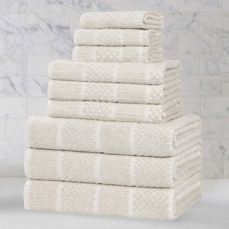 Ensemble de serviettes 9 pièces Supérieur Naples, Beige