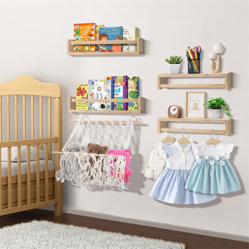 4 Piece Wood Bracket Shelf