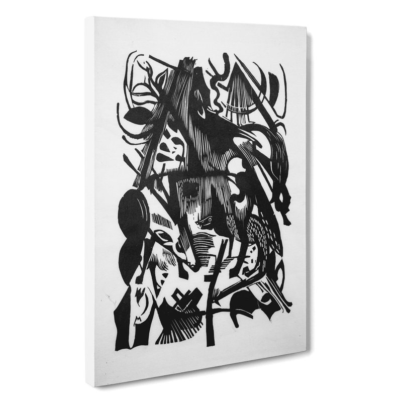 The Wolf by Franz Marc - Wrapped Canvas, 60cm H x 40cm W x 3cm D