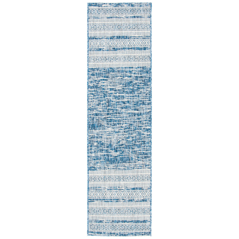 Tapis intérieur / extérieur à rayures Amarien Performance, Tapis de couloir 2 pi 7 po x 5 pi