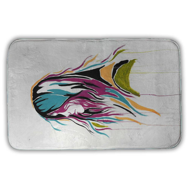 Graffiti street art woman Bath Mat with Non-Slip Backing - Quick Dry Memory Foam Bathroom Rug - Absorbent - Modern Plush Spa-Style - Machine Washable