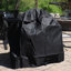 Panier à bûches en acier pour l'intérieur ou l'extérieur avec couvercle en PVC noir - 48 po - capacité de 700 lb-322788875