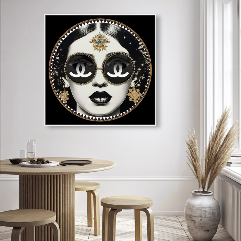 Elegant Florentina Canvas Fashion Print by Oliver Gal, 41"H x 41"W, White Frame