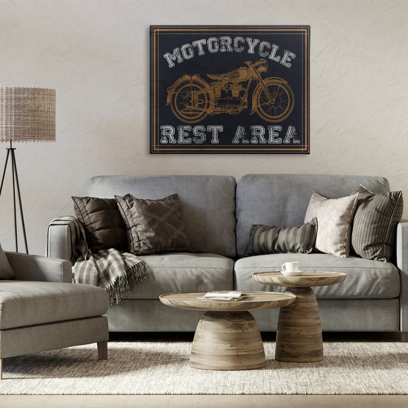Toile pour aire de repos pour motocyclettes, conception de Marcus Prime, H 24 po x l 30 po