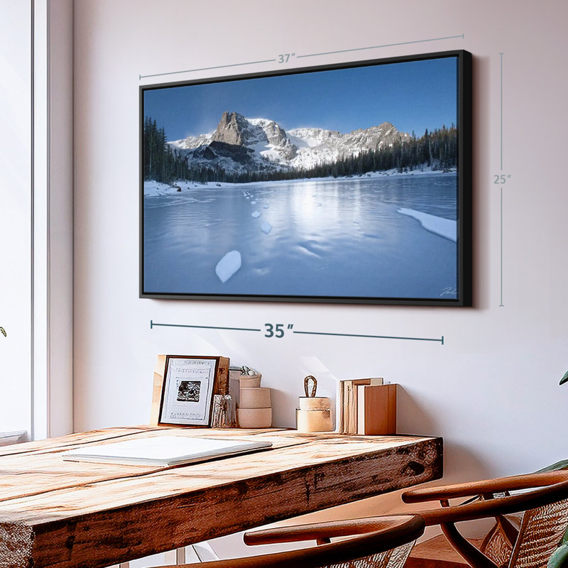 «Wintry Rocky Mountains», reproduction sur toile, H 25 po x l 37 po