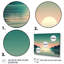 Pleine lune levant le minimalisme de l'océan en bleu rétro I - Décoration murale plage-2019465418-2019465419