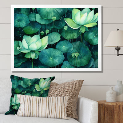 Green Lotus Pond II, reproduction d'art sur toile