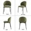 Fabric Upholstered Side Chair in Green
