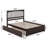 Mission Solid Wood Platform Bed with Panel Footboard and Roll Out Trundle-89114860