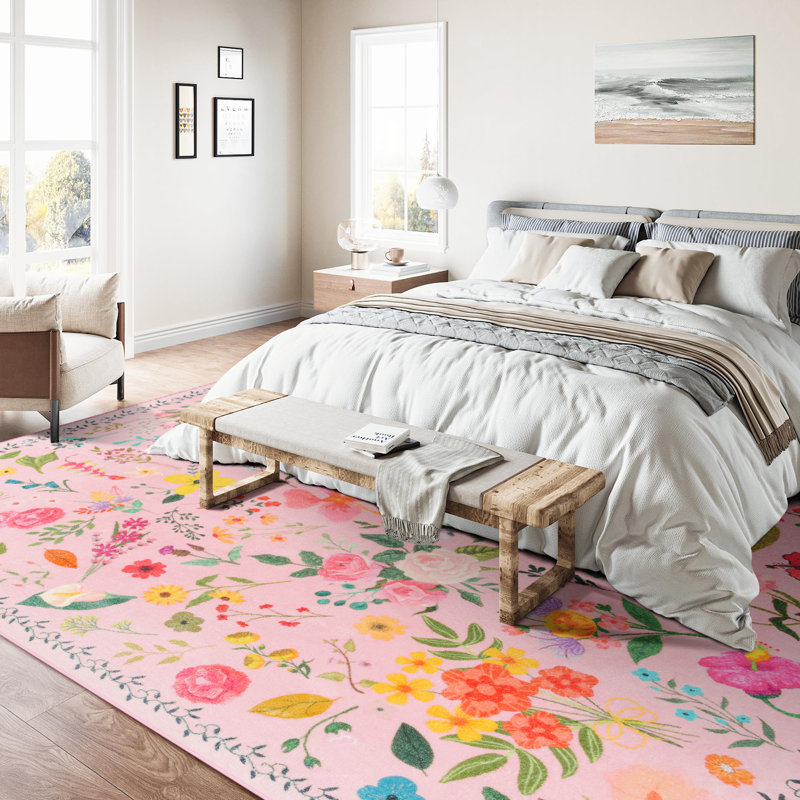 Floral Indoor Rug, Rectangle 8' x 10'