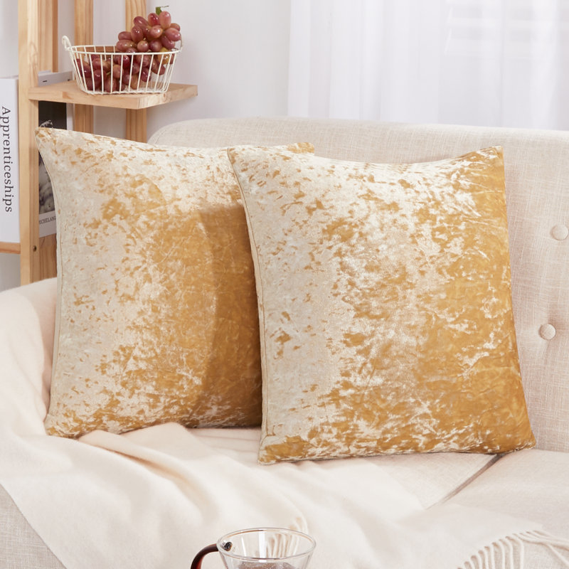 Reversible Pillow Cover, 22" x 22", Champagne