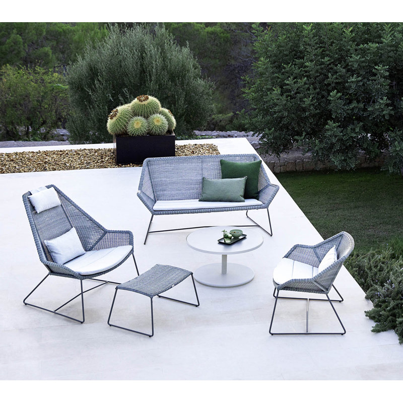 Outdoor Round, 29.6" W  x 29.6" L x 18" H, Lava Gray/Ceramic Light Gray