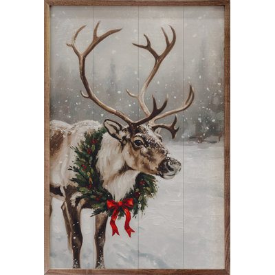 Reindeer With Wreath