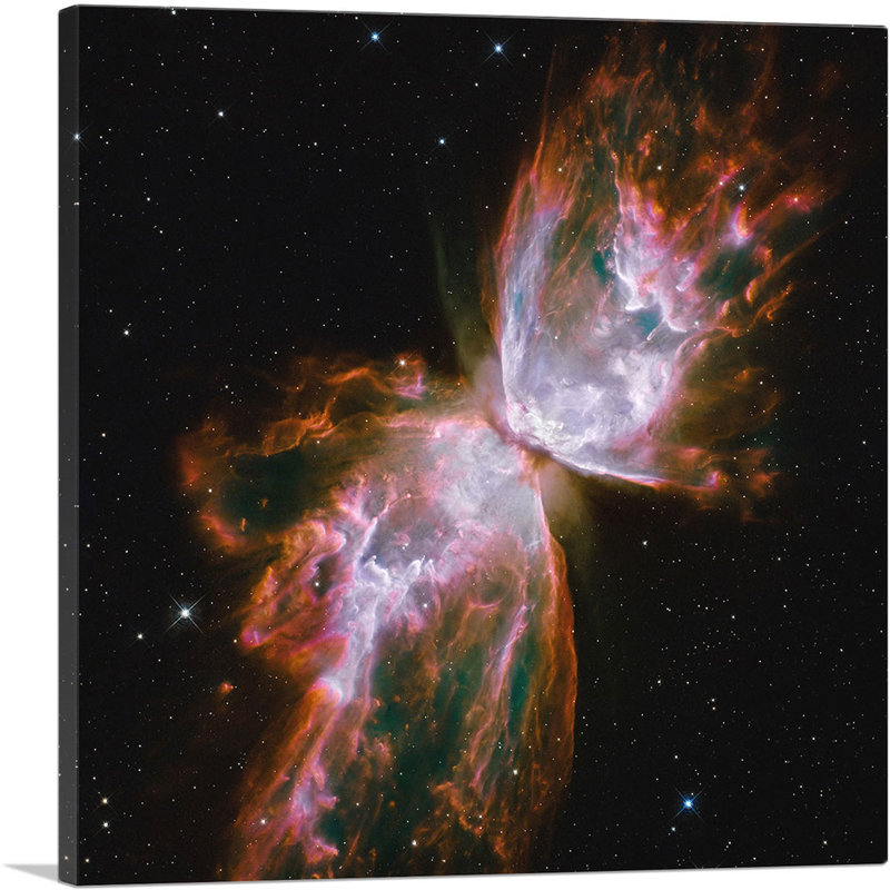 «Hubble Telescope Butterfly Nebula» NCL 6302 - reproduction de photo sur toile tendue, H 18 po x l 18 po x P 0,75 po