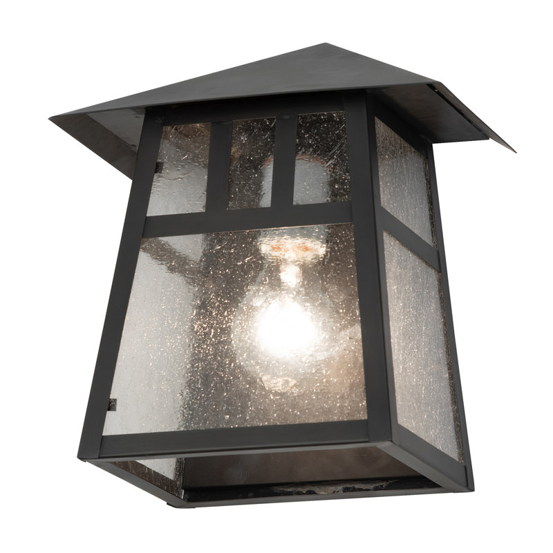 1 - Light Flush Mounted Sconce, 11" H x 9" W x 6" D