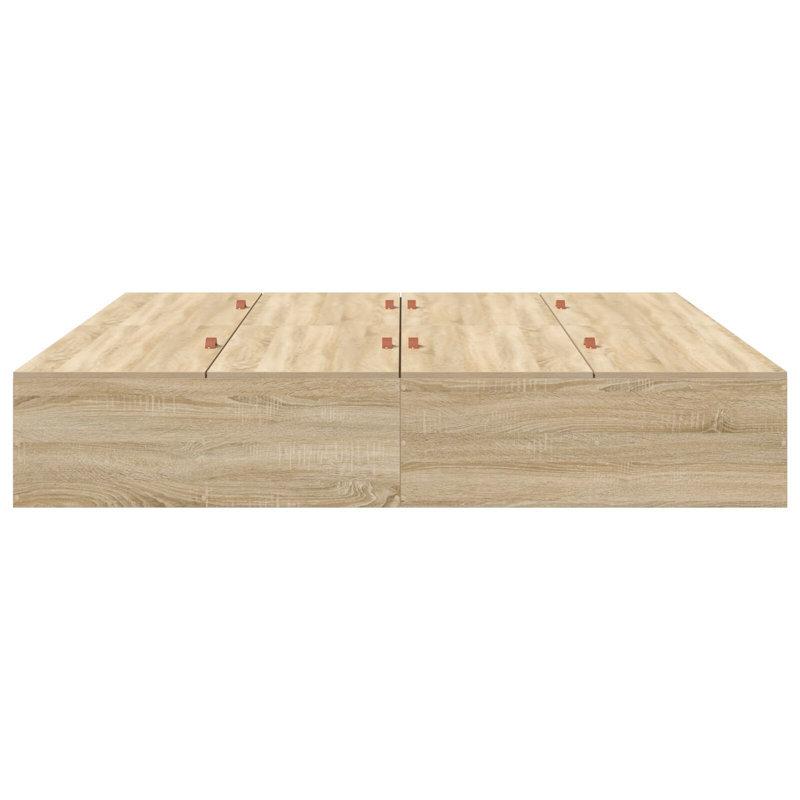 Storage Bed Frame, 200 x 200 cm, Sonoma Oak