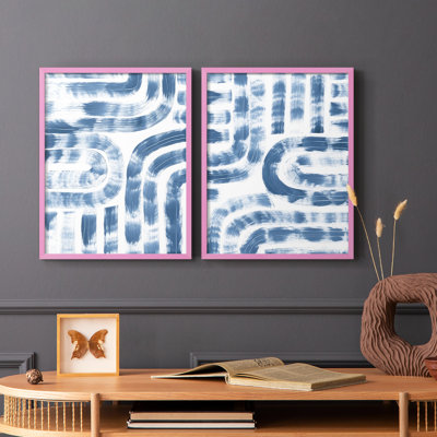 Impression encadrée Dye Maze I-Premium - prêt à être accroché - aucun clou requis - aucun clou requis