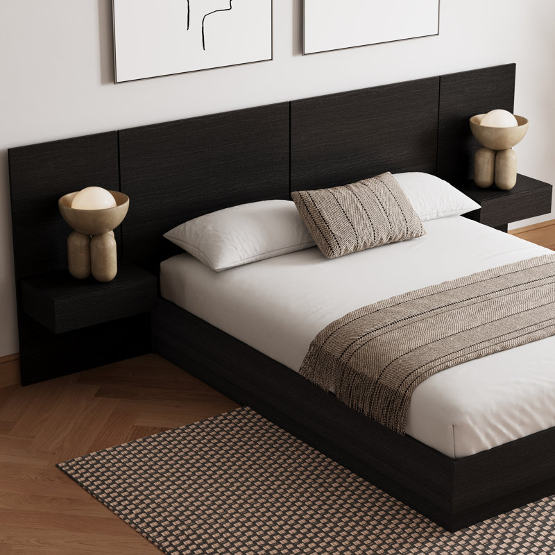 Filoftea 3 Piece Bedroom Set, King, Black