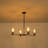 Contemporary Quartet Clear Glass Chandelier