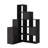 Anyila Corner Bookcase with Modular Cube Design Open and Concealed Shelves Push-to-Open Doors Modern Ladder-Style-1643021066