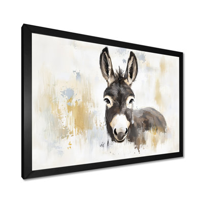 Gentle Bray Donkey par The Farm I - Donkey Wall Art Living Room