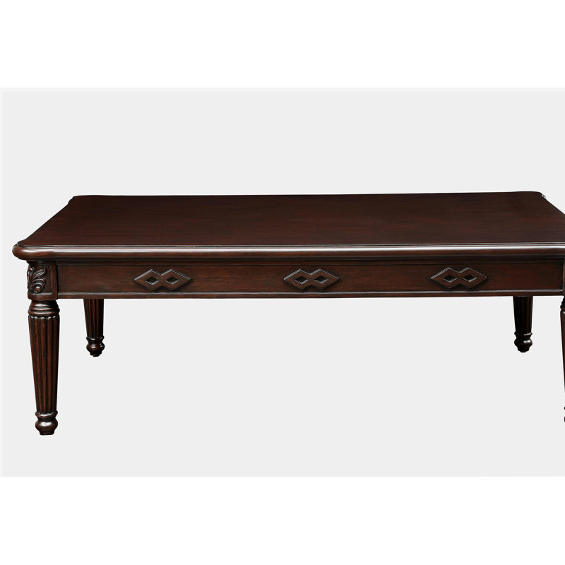 Table basse avec pieds pivotants réglables