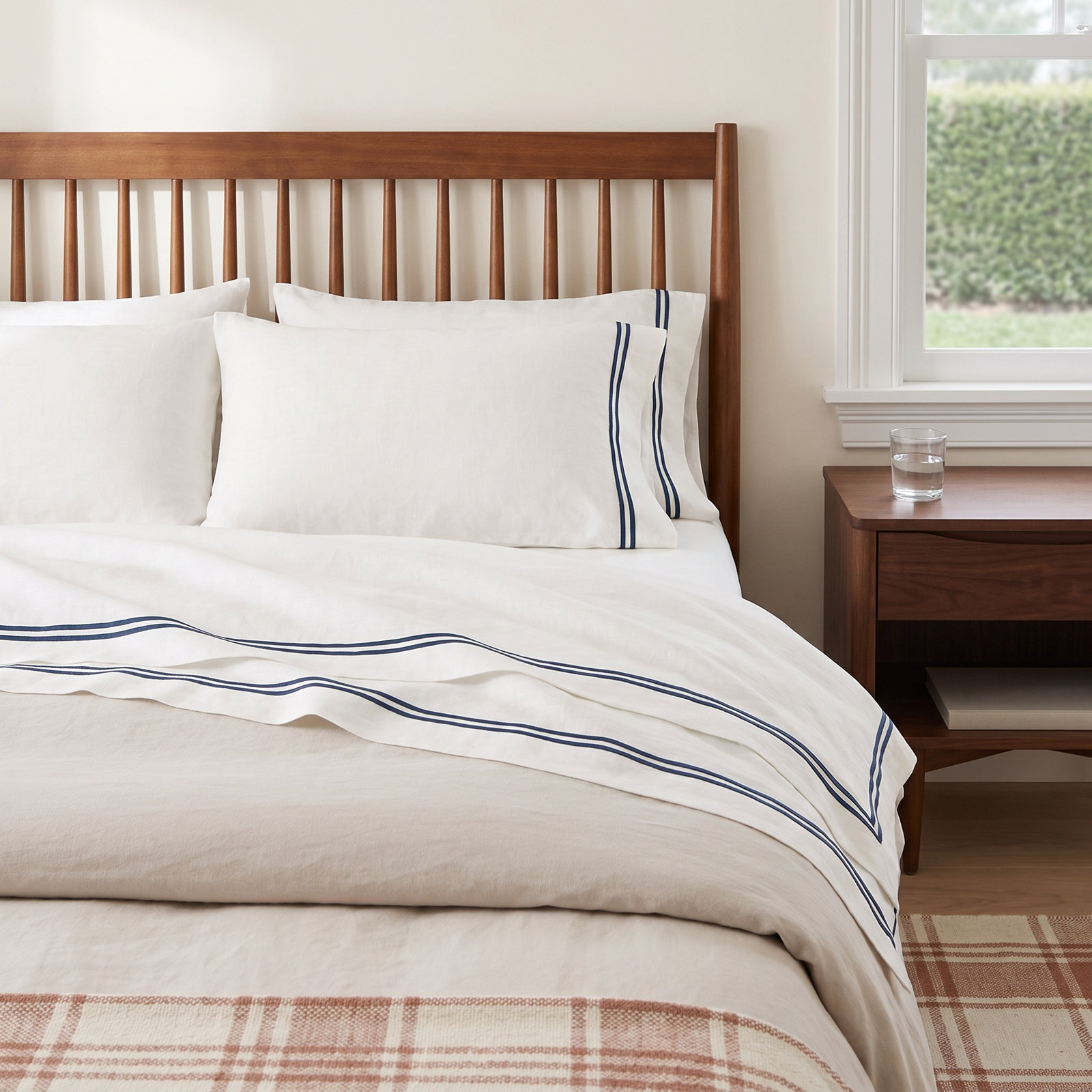 Tora Linen Duvet Cover, King Duvet Cover, Charcoal