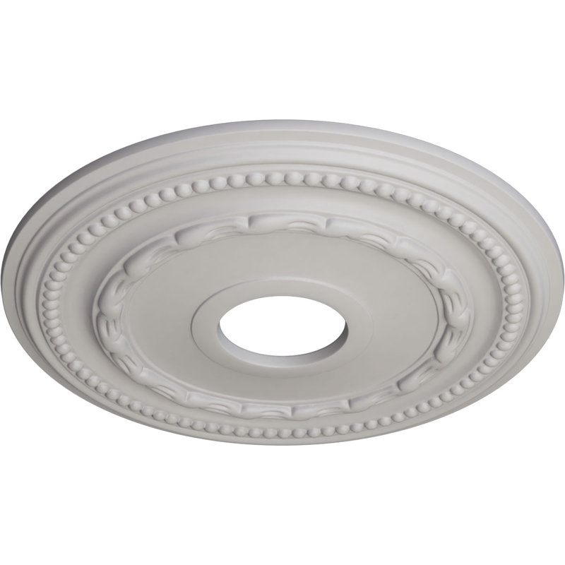 Médaillon de plafond H 15,375 po x l 15,375 po x P 1 po Federal, Blanc ultra pur