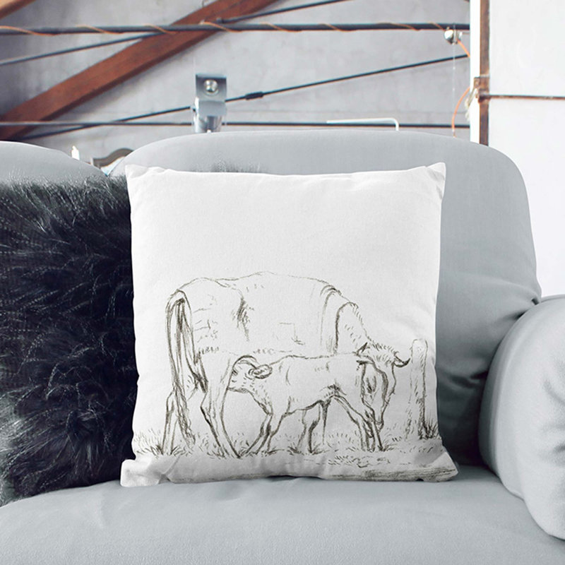 Square Throw Cushion, 40cm H x 40cm W x 15cm D, Black
