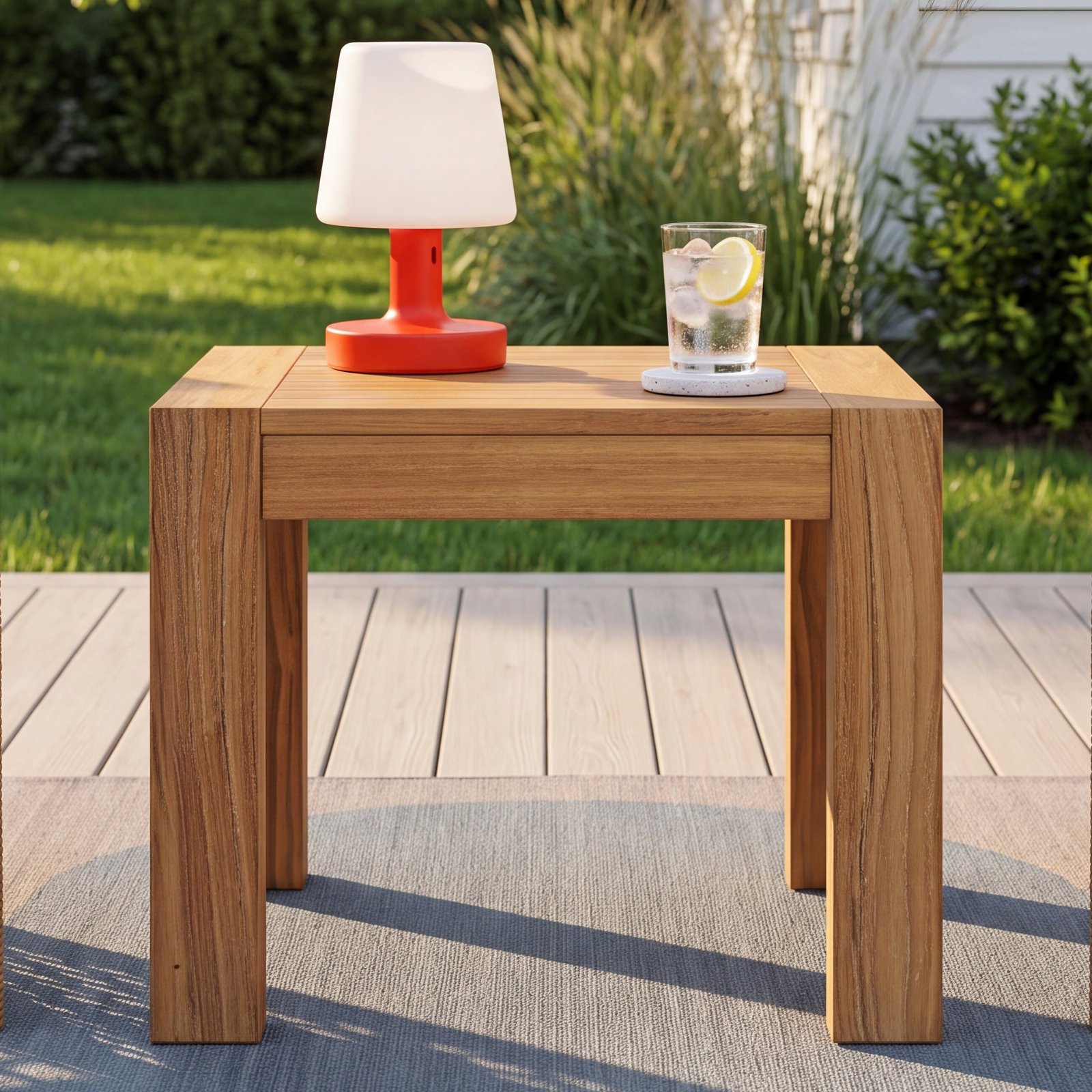 Upland 20" Teak Patio Side Table