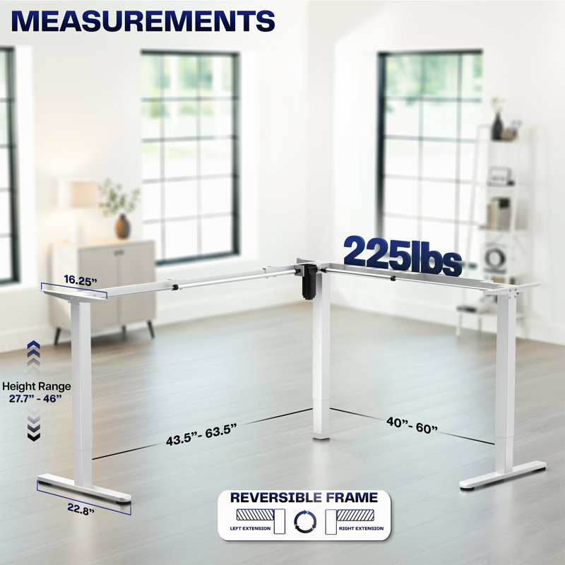 Structure de bureau VIVO, H 27,7 po x l 54,5 po x P 40 po, Blanc