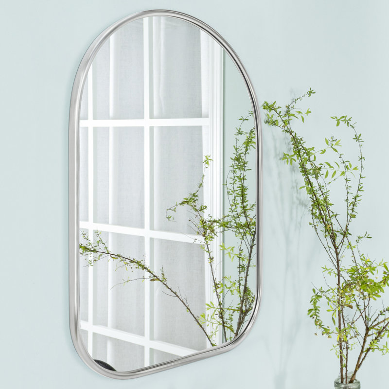 Miroir de salle de bain, 30 po x 20 po, Nickel brossé