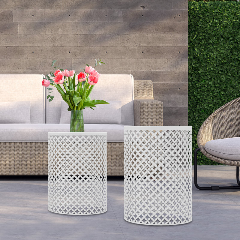 Plateau en fer Alveria, Blanc