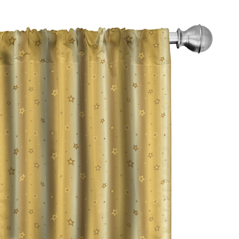 Star Abstract Semi-Sheer Rod Pocket Curtain Panels, 28" x 84"