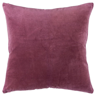 22" Cotton Velvet Throw Pillow