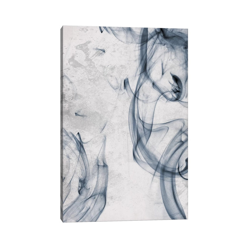 Blue Smoke by On Rei - Painting on Canvas, Wrapped Canvas, 45.72cm H x 30.48cm W x 1.91cm D