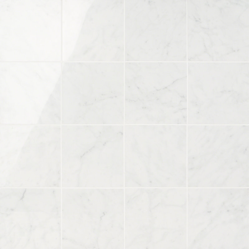 Marmo 6" x 6" Porcelain Marble Look Floor & Wall Tile, White