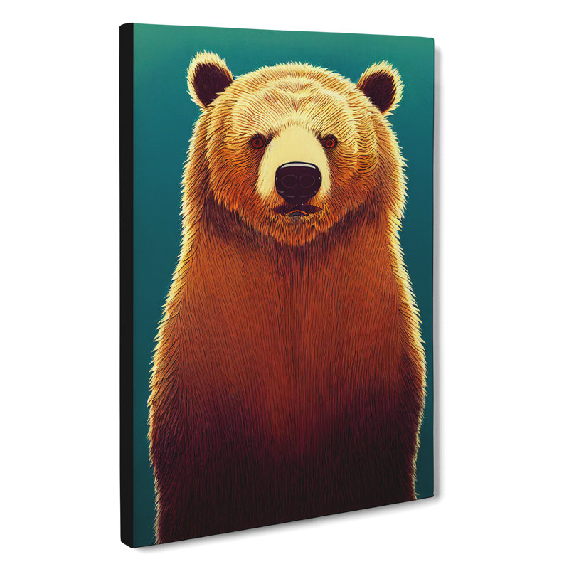 Young Bear - Wrapped Canvas, 50cm H x 35cm W x 3cm D