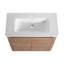 Meuble-lavabo autoportant 36 po avec lavabo en céramique blanche et 2 portes à fermeture douce, emballage KD, contreplaqué