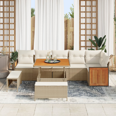 118cm Wide Patio Sofa with Cushions