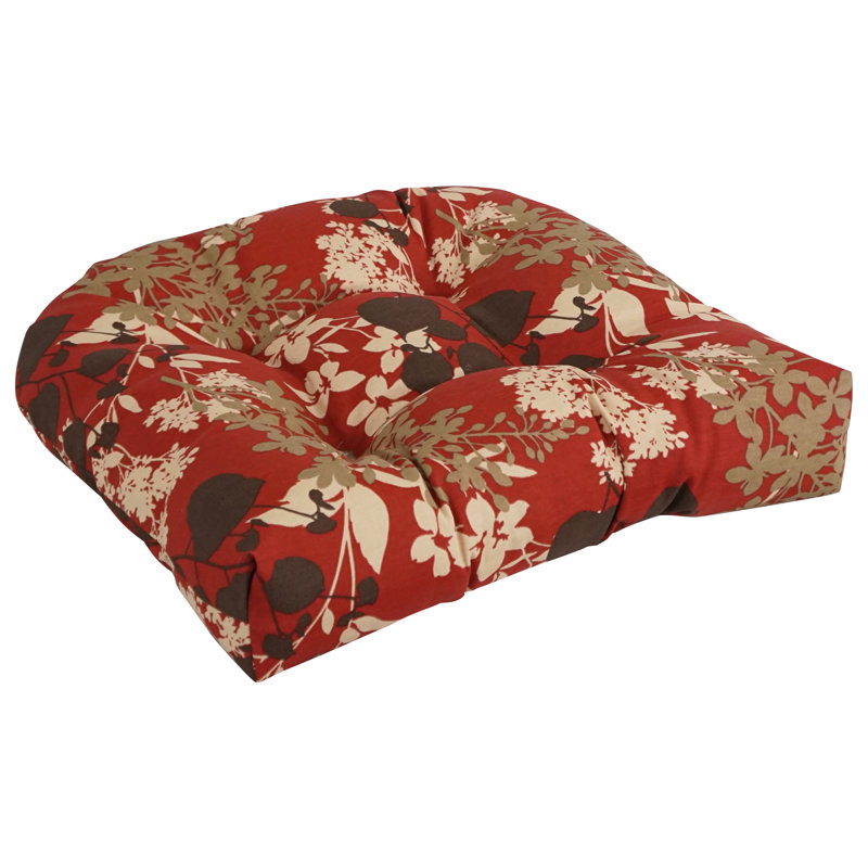 Outdoor 5'' Dining Chair Seat Cushion, Montfleuri Sangria