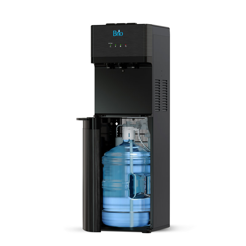 Brio Free Standing Bottom Loading Electric Filtered Water Dispenser, Black