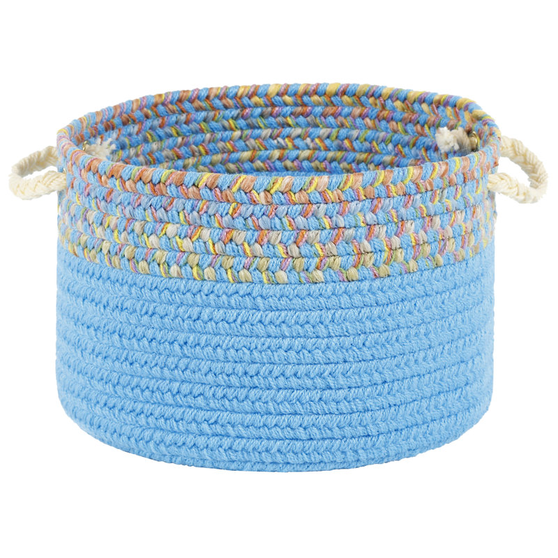 Panier Pavel, H 18 po x l 12 po x P 12 po, Bleu aqua
